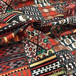 Anadolu Etnik Kilim Desenli Kumaş