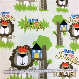Aslan Kral Temalı Çocuk Kumaşı