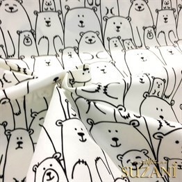 Ayıcıklar Desenli Çocuk Kumaşı