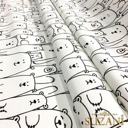 Ayıcıklar Desenli Çocuk Kumaşı