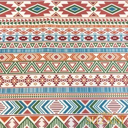 Aztek Desenli Dijital Baskılı Kumaş