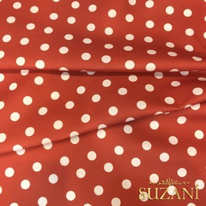 Bakır Puantiye Desenli Dijital Baskılı Kumaş