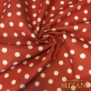 Bakır Puantiye Desenli Dijital Baskılı Kumaş