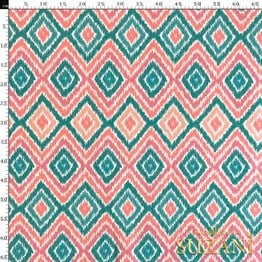 Baklava İkat Dijital Baskılı Kumaş