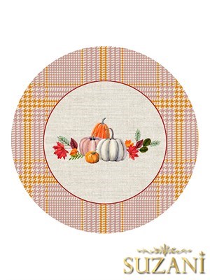 Balkabağı Desenli Dikişsiz 3lü Supla Kumaşı