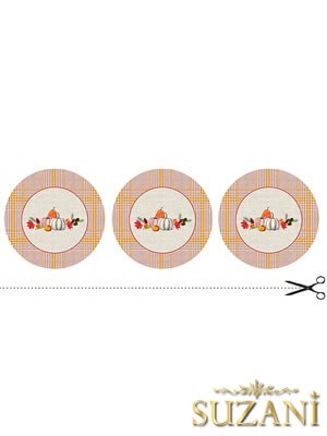 Balkabağı Desenli Dikişsiz 3lü Supla Kumaşı