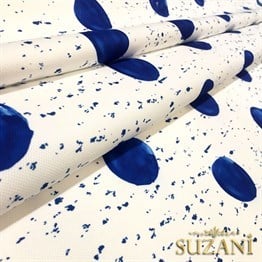Batik Boya Mavi Puanlı Kumaş