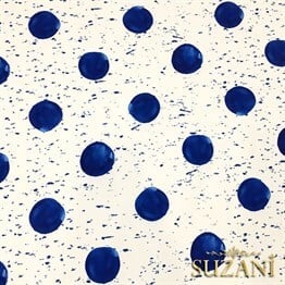 Batik Boya Mavi Puanlı Kumaş