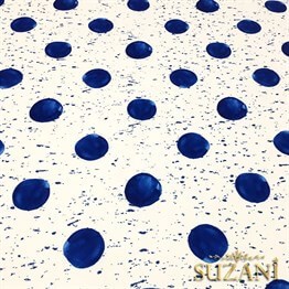 Batik Boya Mavi Puanlı Kumaş