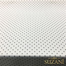 Beyaz Zemin Gri Küçük Puanlı Kumaş