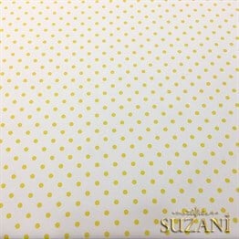 Beyaz Zemin Sarı Küçük Puanlı Kumaş