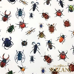 Böcekler Desenli Kumaş