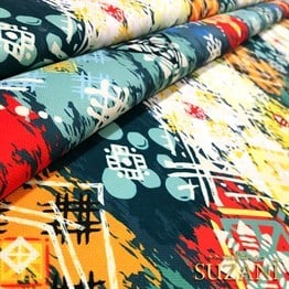 Bohem Eskitme Desenli Kumaş