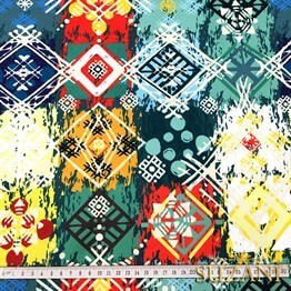 Bohem Eskitme Desenli Kumaş