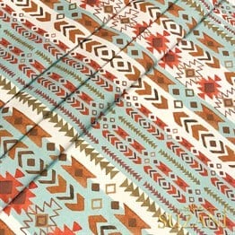 Bohem Etnik Desenli Dijital Baskılı Kumaş