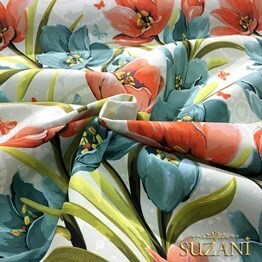 Büyük Çiçekli Kumaş