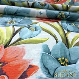 Büyük Çiçekli Kumaş