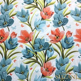 Büyük Çiçekli Kumaş