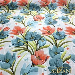 Büyük Çiçekli Kumaş