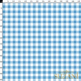 Buz Küçük Pötikare Desenli Dijital Baskılı Kumaş