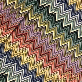 Canlı Renk Geçişli Zigzag Desenli Kumaş