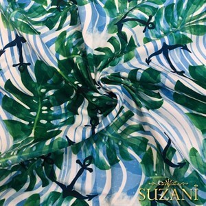 Çapa Devetabanı Desenli Dijital Baskılı Kumaş