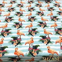 Çapa Flamingo Desenli Kumaş