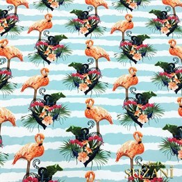 Çapa Flamingo Desenli Kumaş