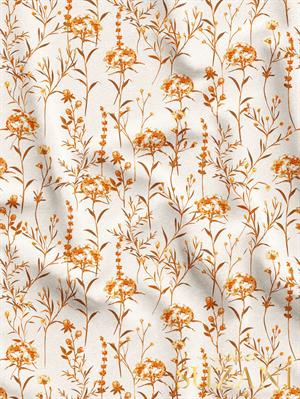 Çayır Çiçeği Desenli Dijital Baskılı Kumaş