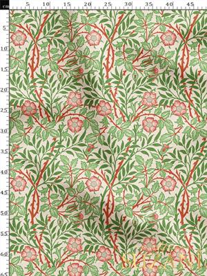 Çiçek Çalısı Desenli Dijital Baskılı Kumaş