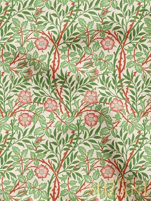 Çiçek Çalısı Desenli Dijital Baskılı Kumaş