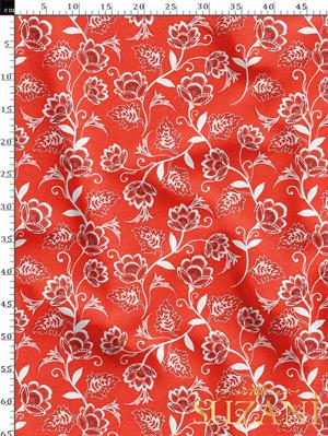 Çiçek Desenli Dijital Baskılı Kumaş