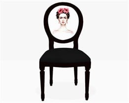 Çiçek Taçlı Frida Özel Koltuk Döşemelik Kumaş