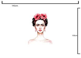 Çiçek Taçlı Frida Özel Koltuk Döşemelik Kumaş