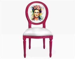 Çiçek Taçlı Frida Özel Koltuk Döşemelik Kumaş