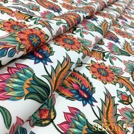 Çiçekli Şal Desenli Kumaş