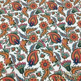 Çiçekli Şal Desenli Kumaş