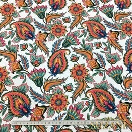 Çiçekli Şal Desenli Kumaş