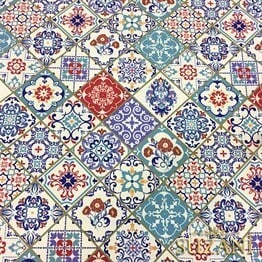 Çini - 04 Desenli Kumaş