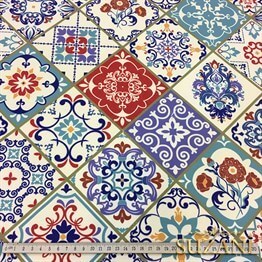 Çini - 04 Desenli Kumaş