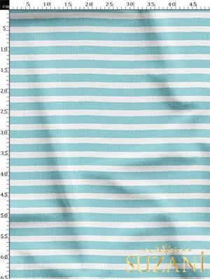 Çizgi Desenli Dijital Baskılı Kumaş