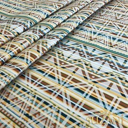 Çizgi Etnik Desenli Dijital Baskılı Kumaş