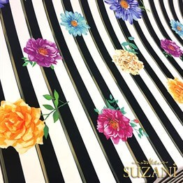 Çizgili Çiçekli Kumaş