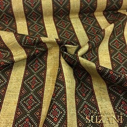 Çuval Zemin Etnik Çizgili Kumaş 01 