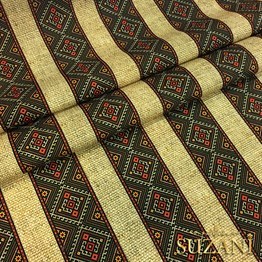 Çuval Zemin Etnik Çizgili Kumaş 01 