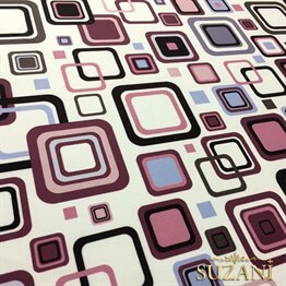 Eflatun Kareler Desenli Kumaş