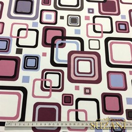 Eflatun Kareler Desenli Kumaş