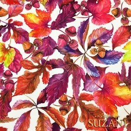 Eflatun Yapraklı Kumaş