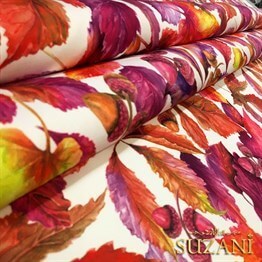 Eflatun Yapraklı Kumaş