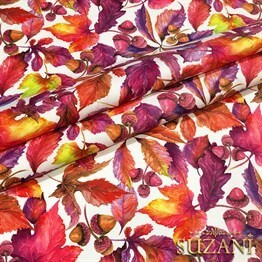 Eflatun Yapraklı Kumaş